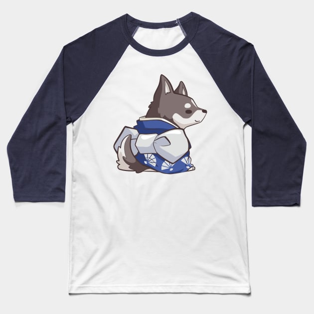 Kimono Husky Baseball T-Shirt by Bobblejot